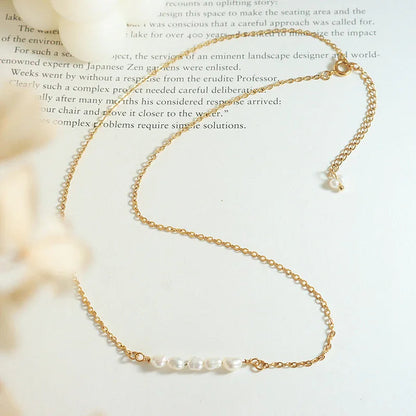 [Raffine]Fleur Freshwater Pearl Gold Necklace