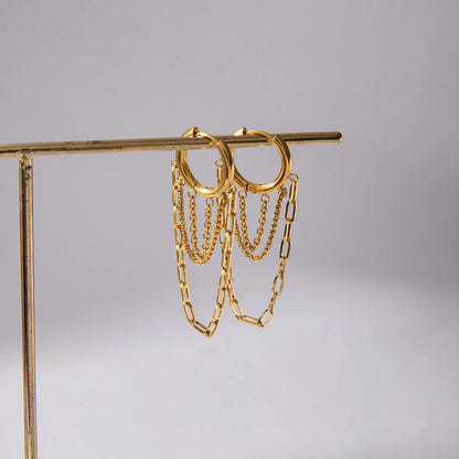 [Raffine]Alaina Link Chain Hoops