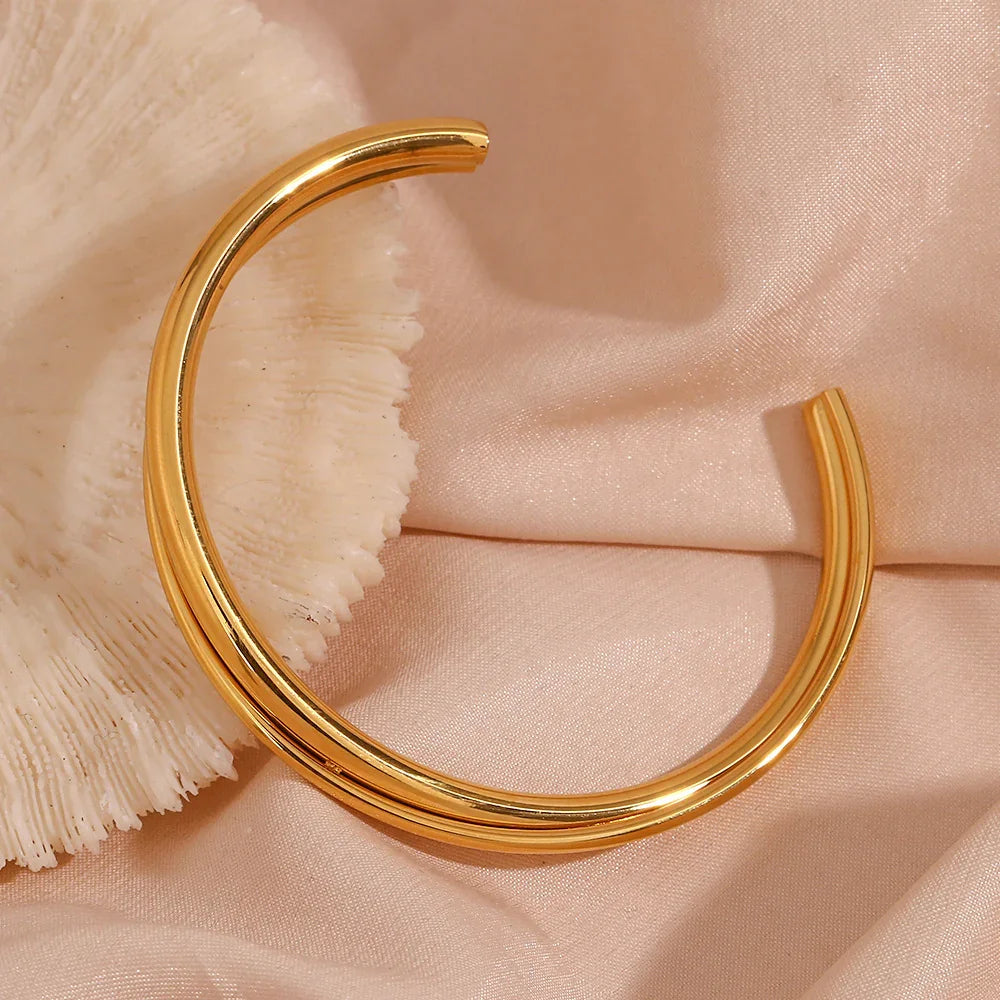 [Raffine]Rianne Layered Gold Bangle