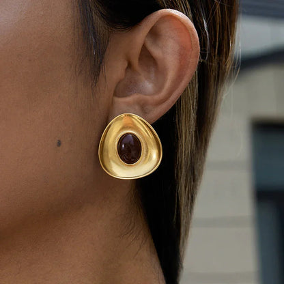 [Raffine]Orissa Gold Enamel Earrings