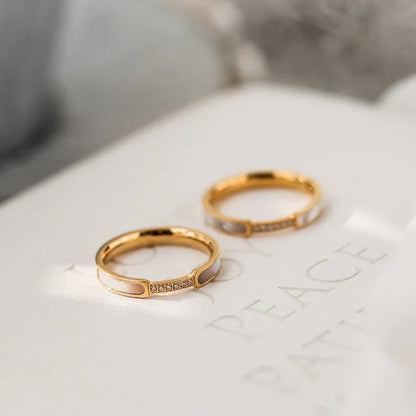 [Raffine]Gabrielle Diamond Simulant Gold Ring