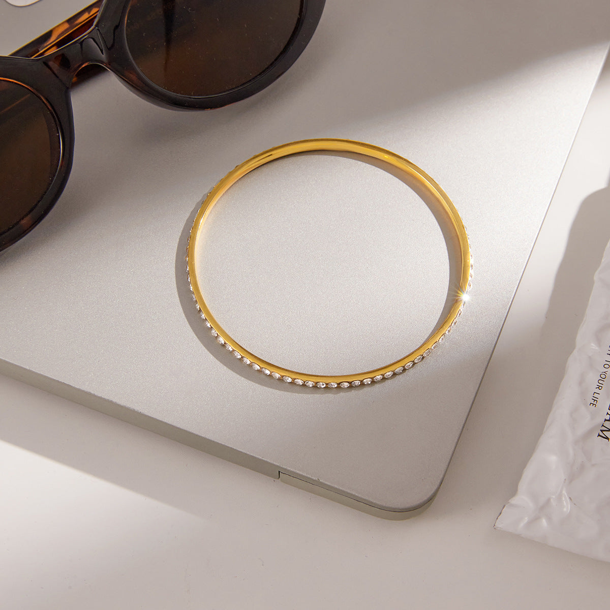 [Raffine]Kalista Diamond Gold Bangle