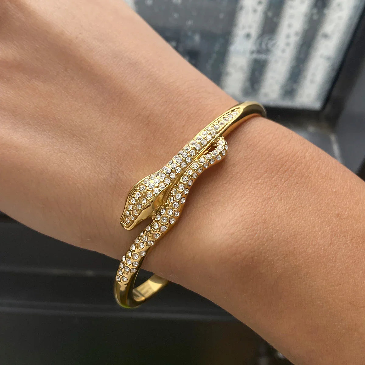 [Raffine]Rosalee Serpentine Diamond Bangle