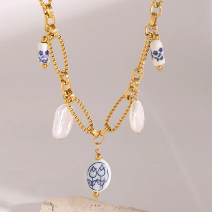 [Raffine]Cerulean Freshwater Pearl Necklace