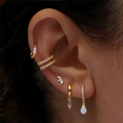 [Raffine]Trio Flat Back Diamond Stud
