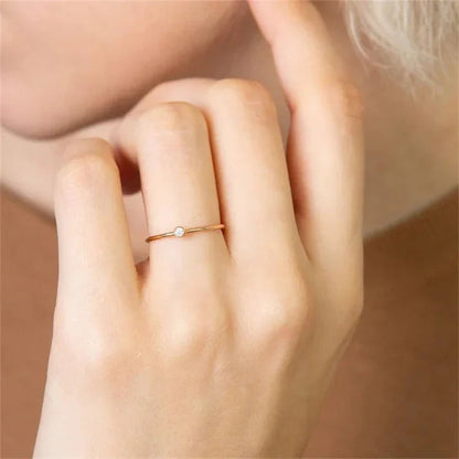 [Raffine]Amelia Birthstone Stacker Ring