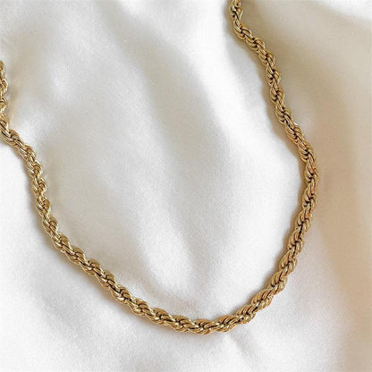 [Raffine]Bianca Rope Chain Gold Necklace