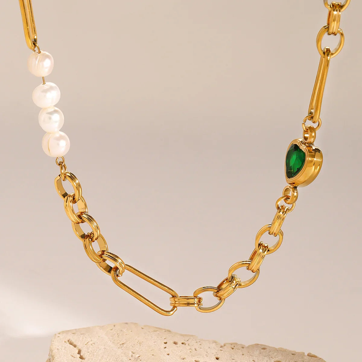 [Raffine]Maddison Pearl Chain Gold Necklace