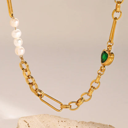 [Raffine]Maddison Pearl Chain Gold Necklace
