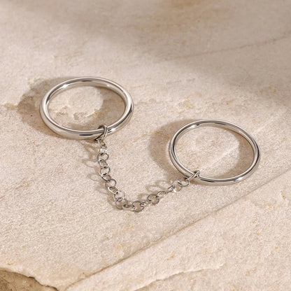 [Raffine]Bridget Chain Stacked Ring