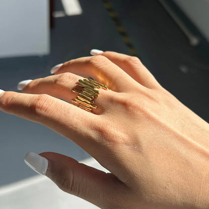 [Raffine]Zoella Abstract Gold Ring