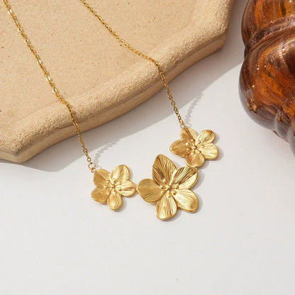 [Raffine]Millie Gold Flower Necklace