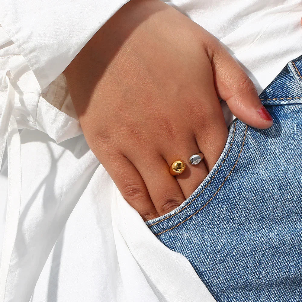 [Raffine]Seren Two Tone Gold Ring