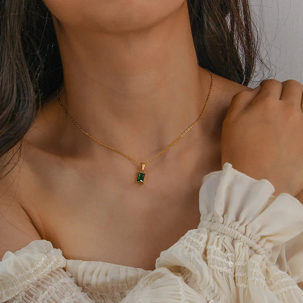 [Raffine]Emi Green Necklace