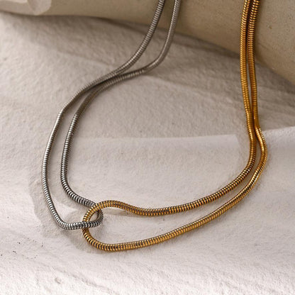 [Raffine]Talia Two Tone Necklace