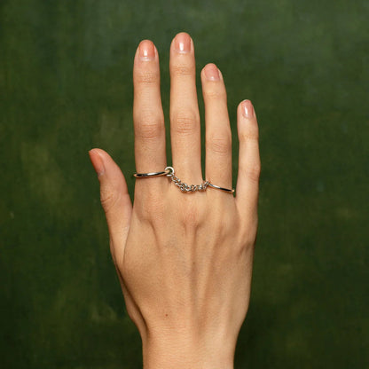 [Raffine]Bridget Chain Stacked Ring
