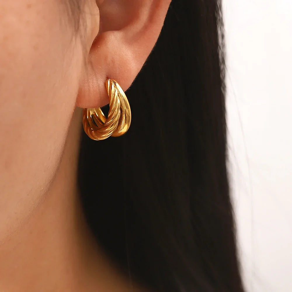 [Raffine]Cecilia Layered Earrings