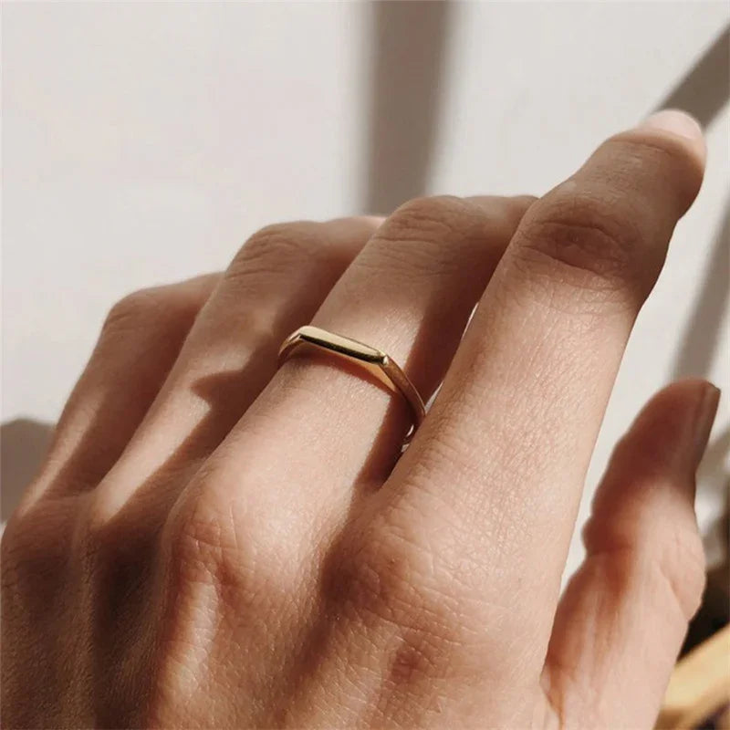 [Raffine]Sasha Geometric Gold Ring