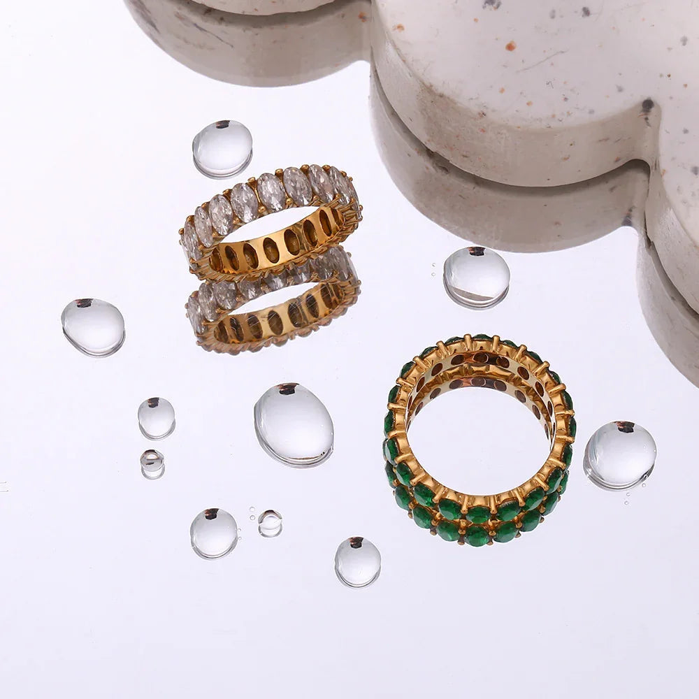[Raffine]Antoinette Diamond Simulant Gold Ring
