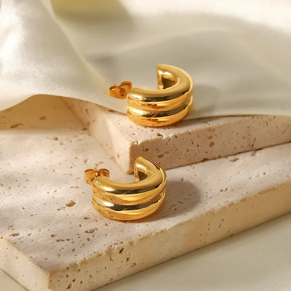 [Raffine]Henrietta Gold Earrings