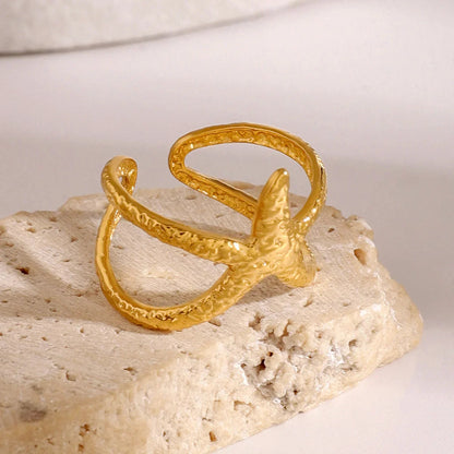 [Raffine]Aurelie Gold Starfish Ring