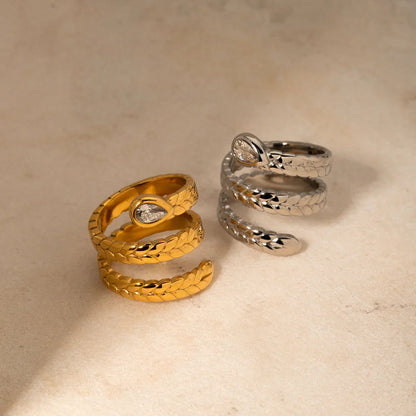 [Raffine]Davina Gold Serpent Ring