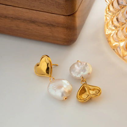 [Raffine]Blanche Freshwater Pearl Earrings