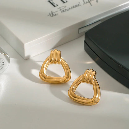 [Raffine]Doris Knot Charm Gold Earrings