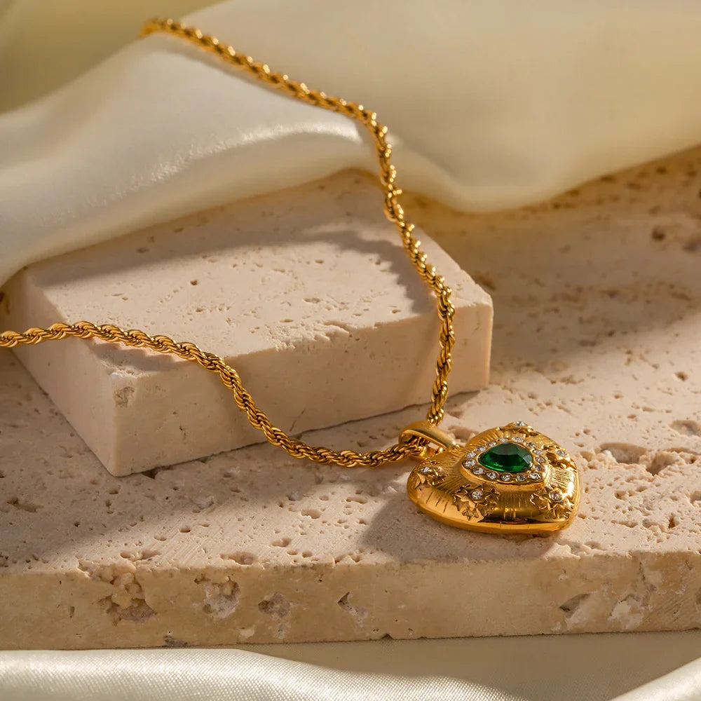 [Raffine]Caelus Gold Heart Necklace