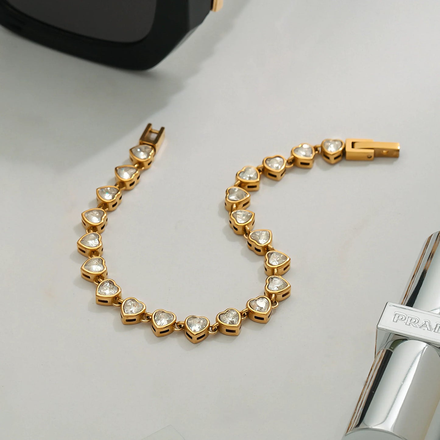 [Raffine]Romani Heart Shaped Tennis Bracelet