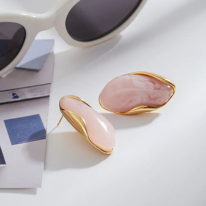 [Raffine]Amelise Polished Gemstone Earrings
