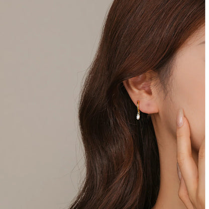 [Raffine]Shayla Hammered Diamond Hoops