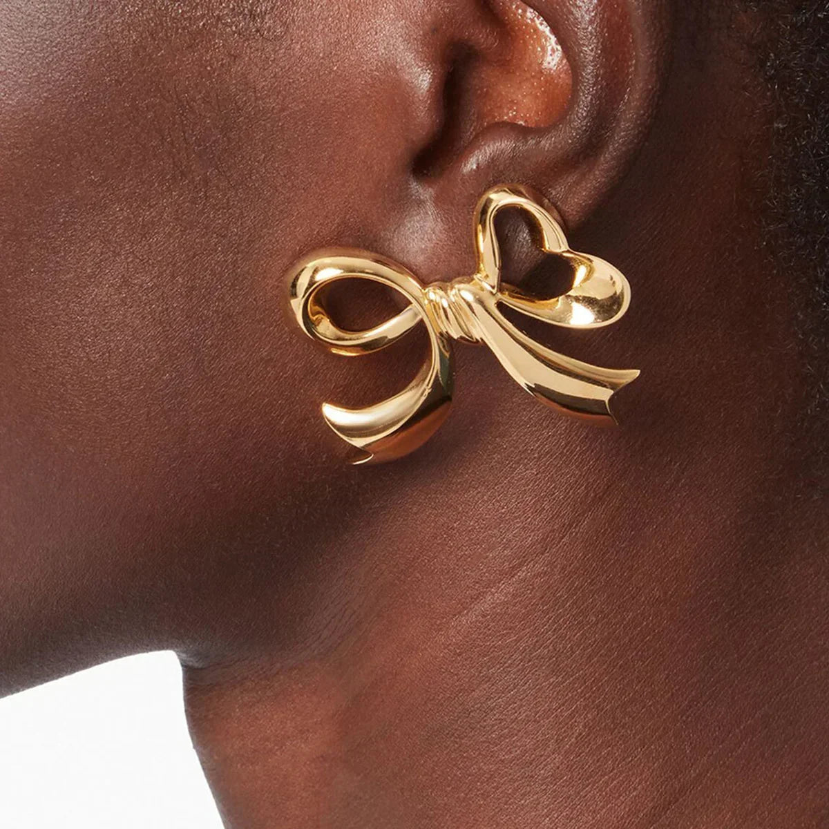 [Raffine]Carissa Gold Bowtie Earrings