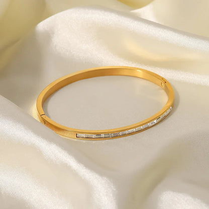 [Raffine]Grace Gold Diamond Bangle