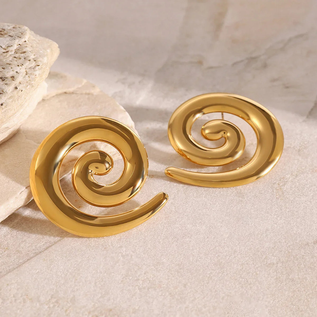 [Raffine]Zarya Spiral Gold Earrings