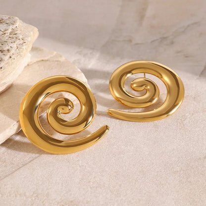 [Raffine]Zarya Spiral Gold Earrings