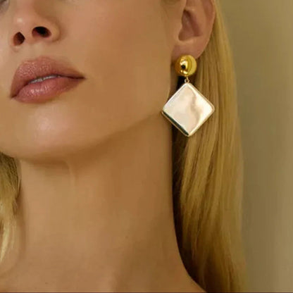 [Raffine]Kelly Geometric Drop Earrings
