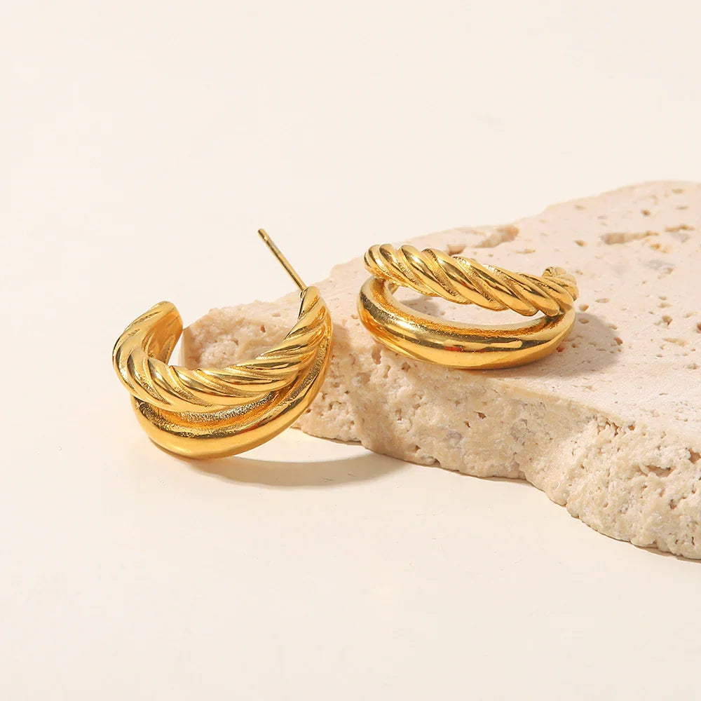 [Raffine]Cecilia Layered Earrings