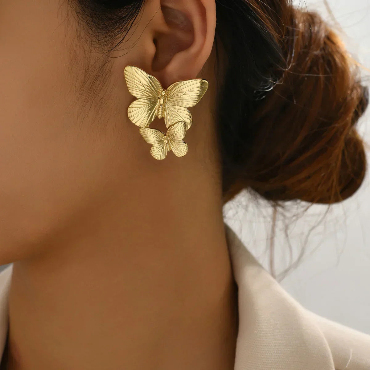 [Raffine]Butterfly Gold Earrings
