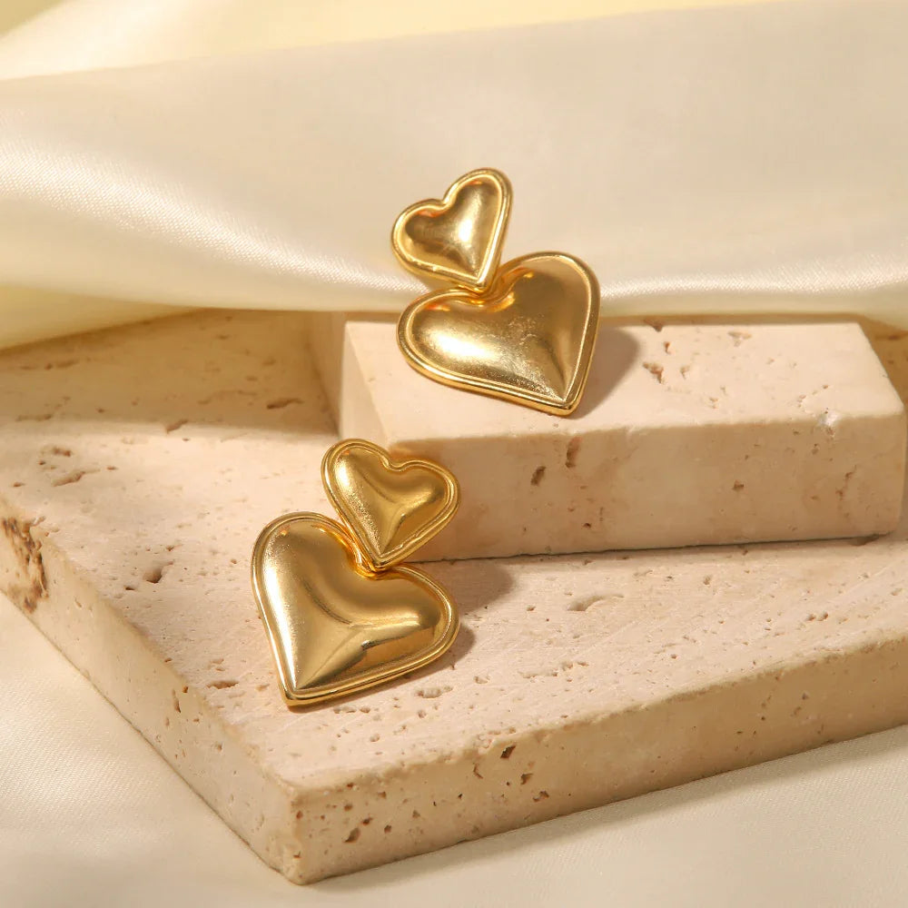 [Raffine]Zofia Gold Heart Earrings
