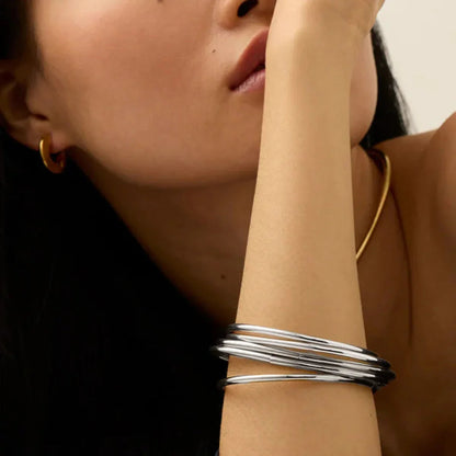 [Raffine]Shannon Gold Bangle Set
