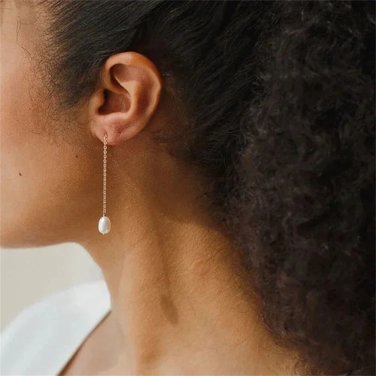 [Raffine]Tessa Pearl Tassel Earrings