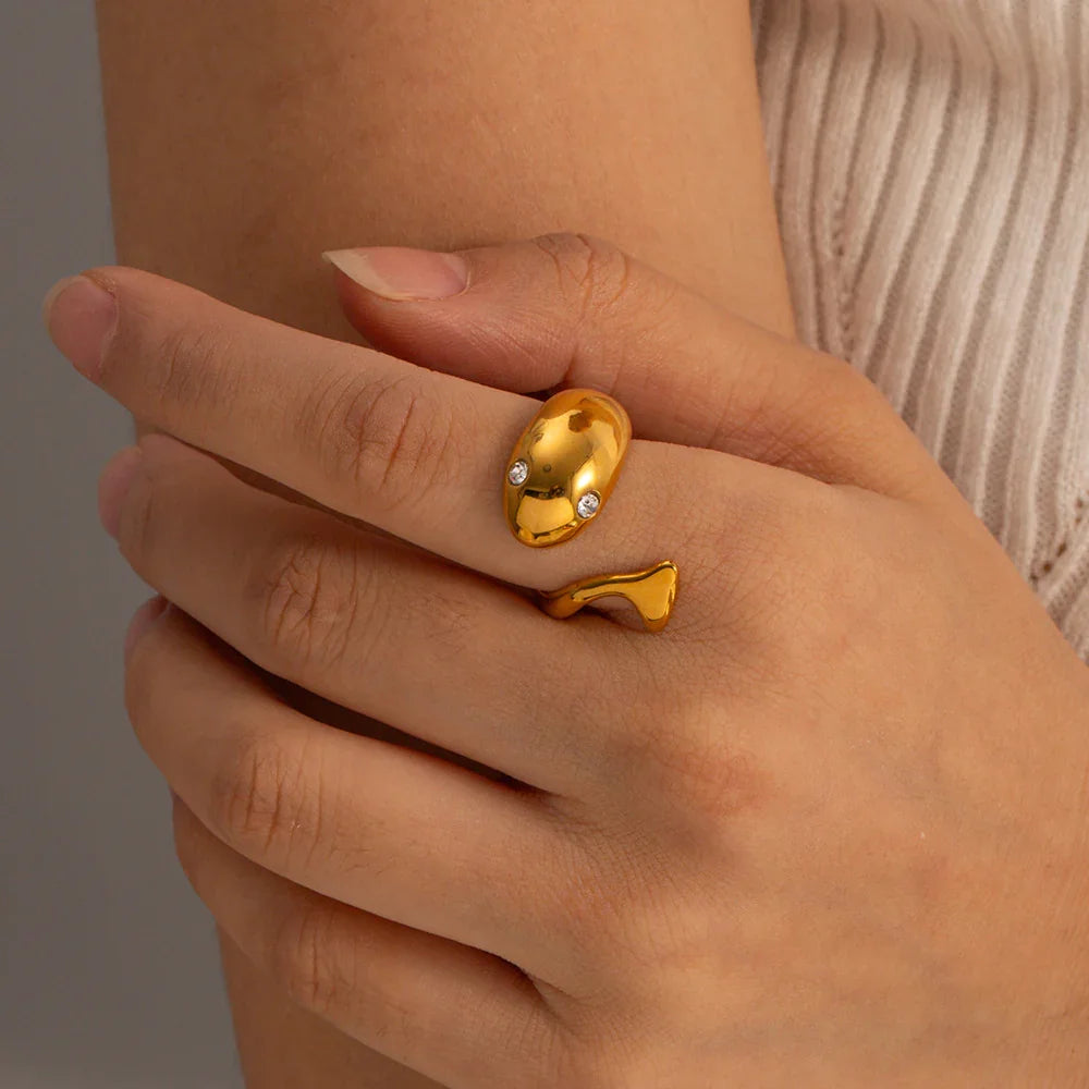 [Raffine]Etta Gold Serpent Ring
