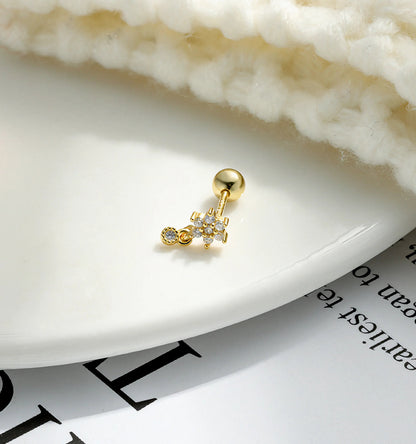 [Raffine]Roxanne Round Back Diamond Stud