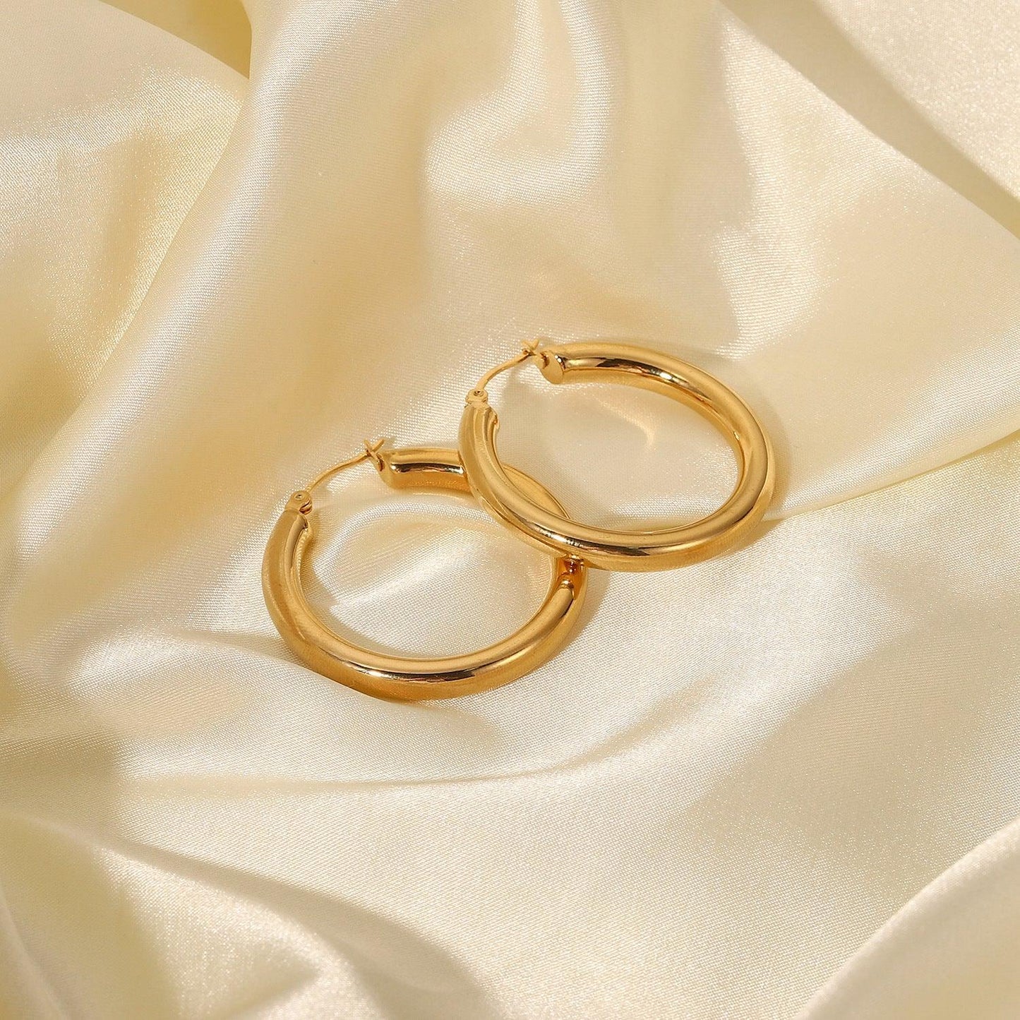 [Raffine]Wide Hoop Earrings