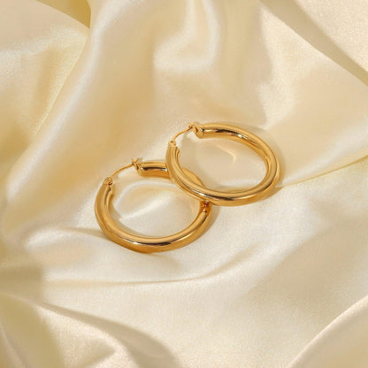 [Raffine]Wide Hoop Earrings