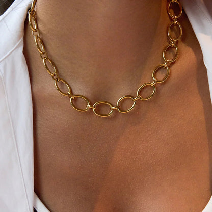 [Raffine]Cielle Chunky Gold Chain Necklace