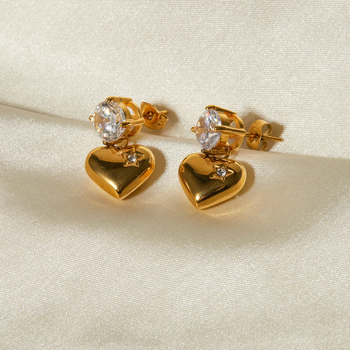 [Raffine]Emmeline Heart Gold Earrings