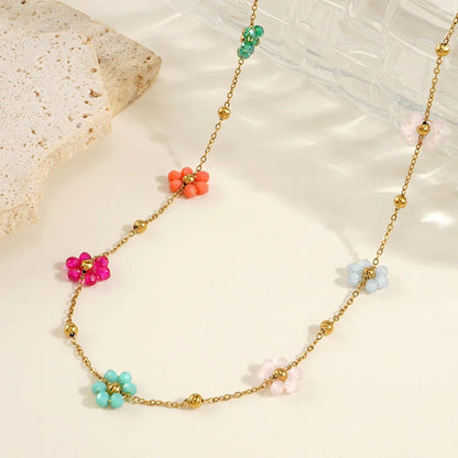 [Raffine]Azalea Floral Gold Necklace