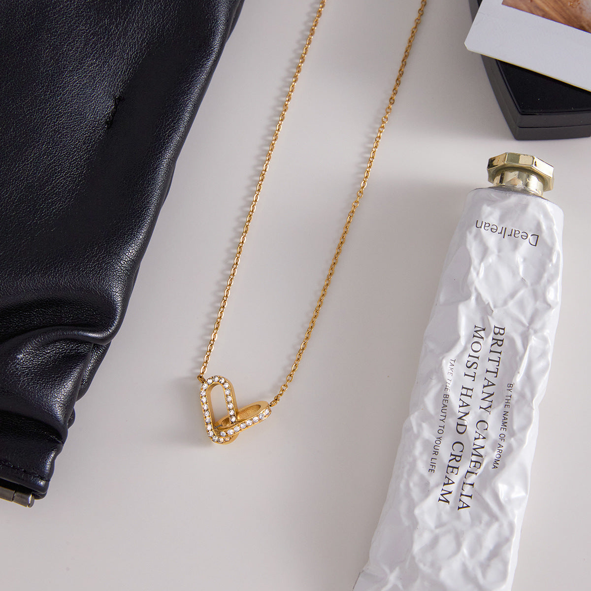 [Raffine]Zoelle Interlocking Diamond Pendant